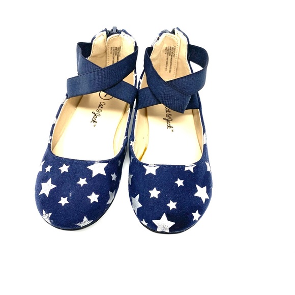 Cat and Jack shoes - size 7 /navy blue w/silver stars - Picture 4 of 5